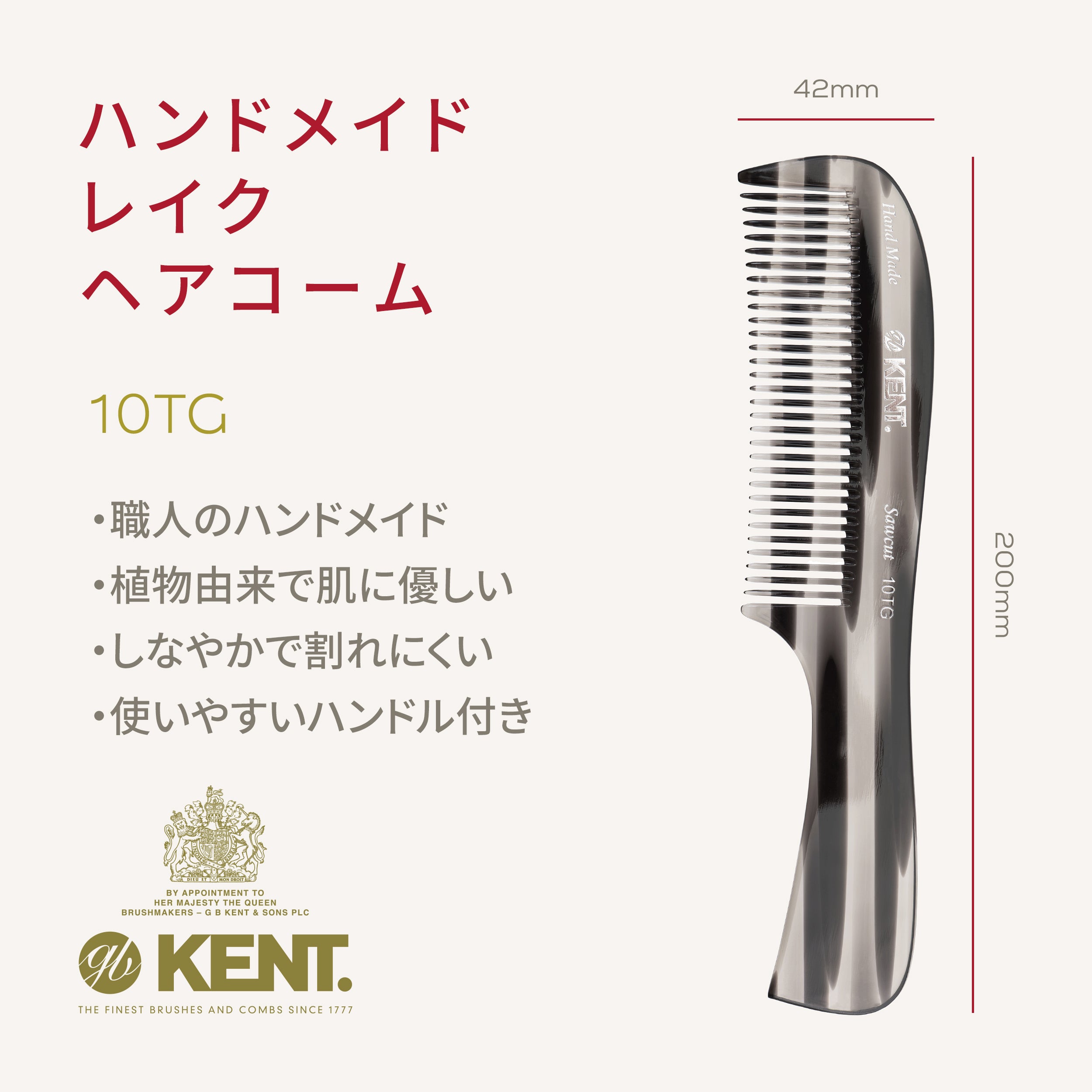 ハンドメイドコーム 3本セットフィッシュテールコーム57TG 折り畳みコーム20TG ハンドルレイクコーム10TG CMSET-10TG-20TG-57TG