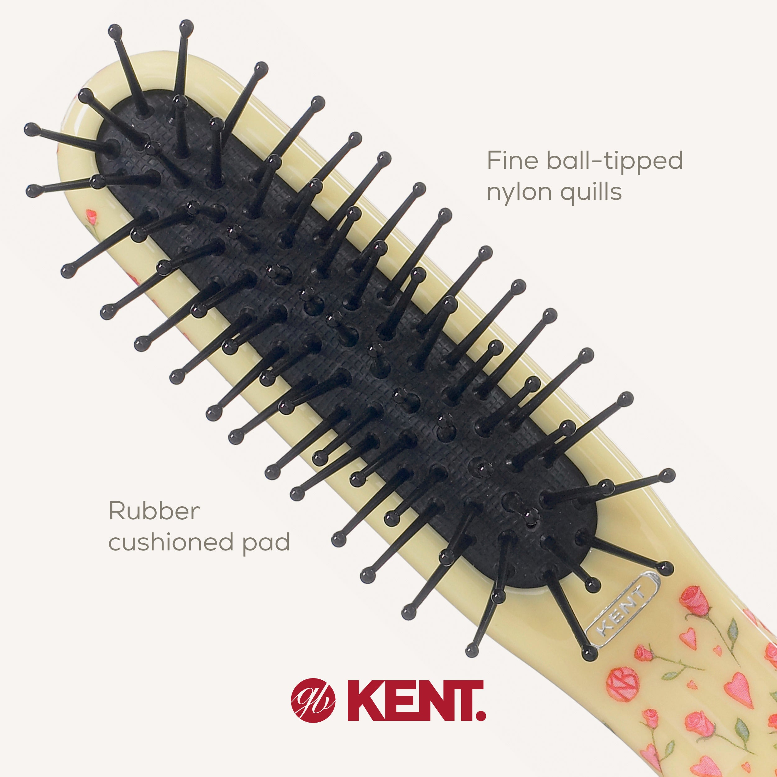 ArtHedz スモールクッションヘアブラシ HEARTS & ROSES