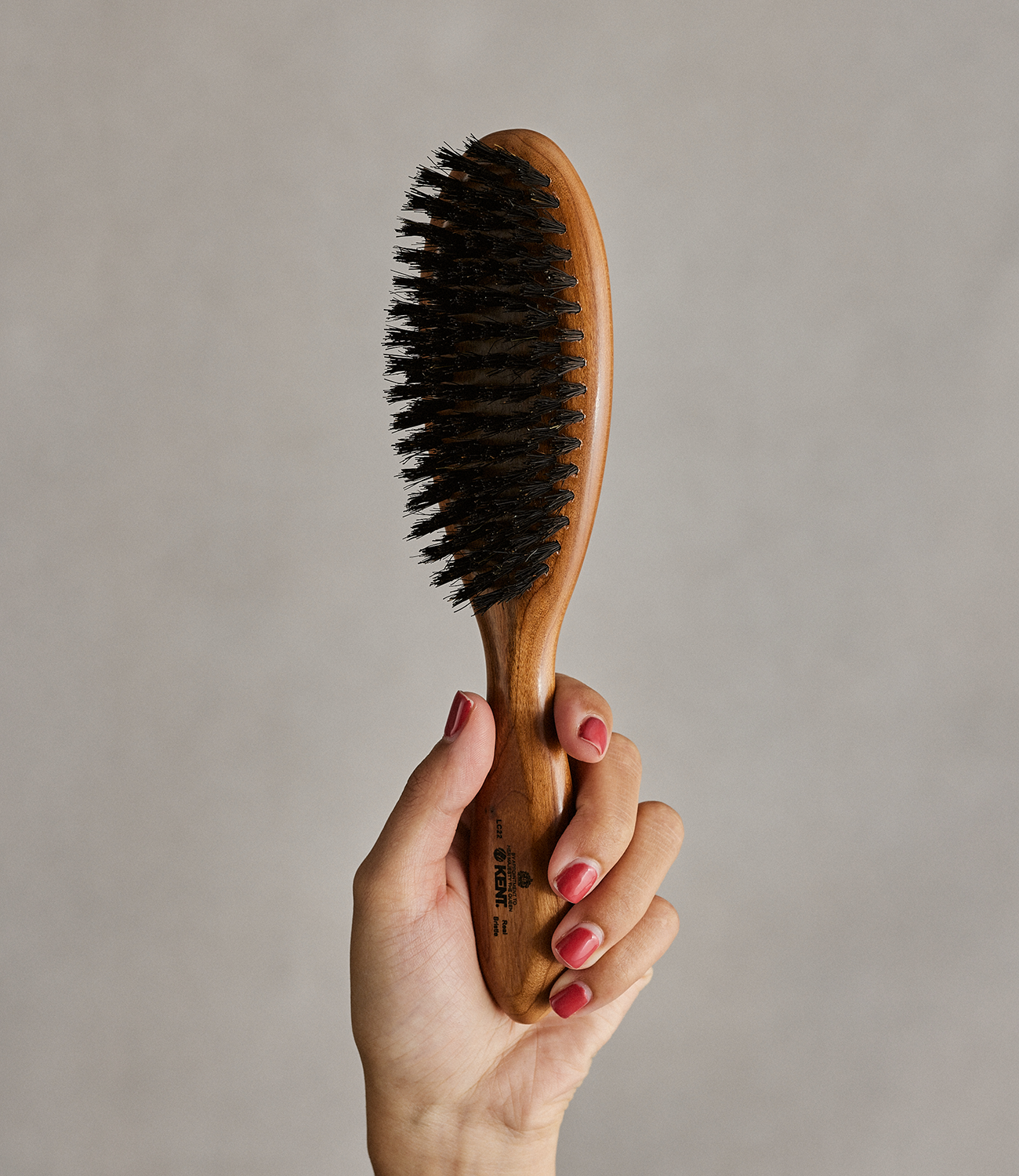 ジービーケントのレディースヘアブラシ 女性用高級豚毛ヘアブラシ