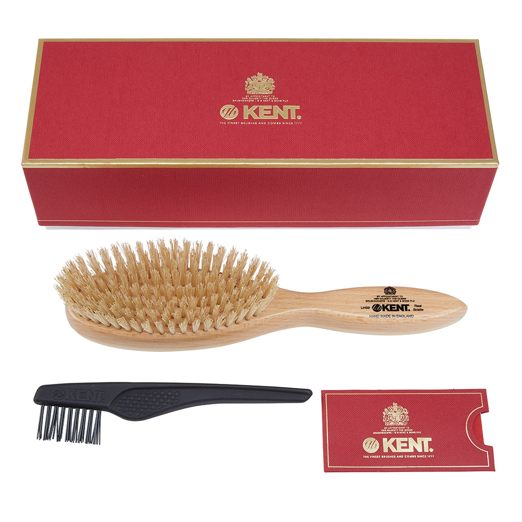 100% Handmade ミディアムボアブリッスル ヘアブラシ LHS9