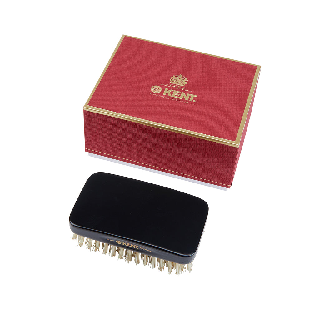 100% Handmade ミディアムボアブリッスル ミリタリーヘアブラシ MHN2T