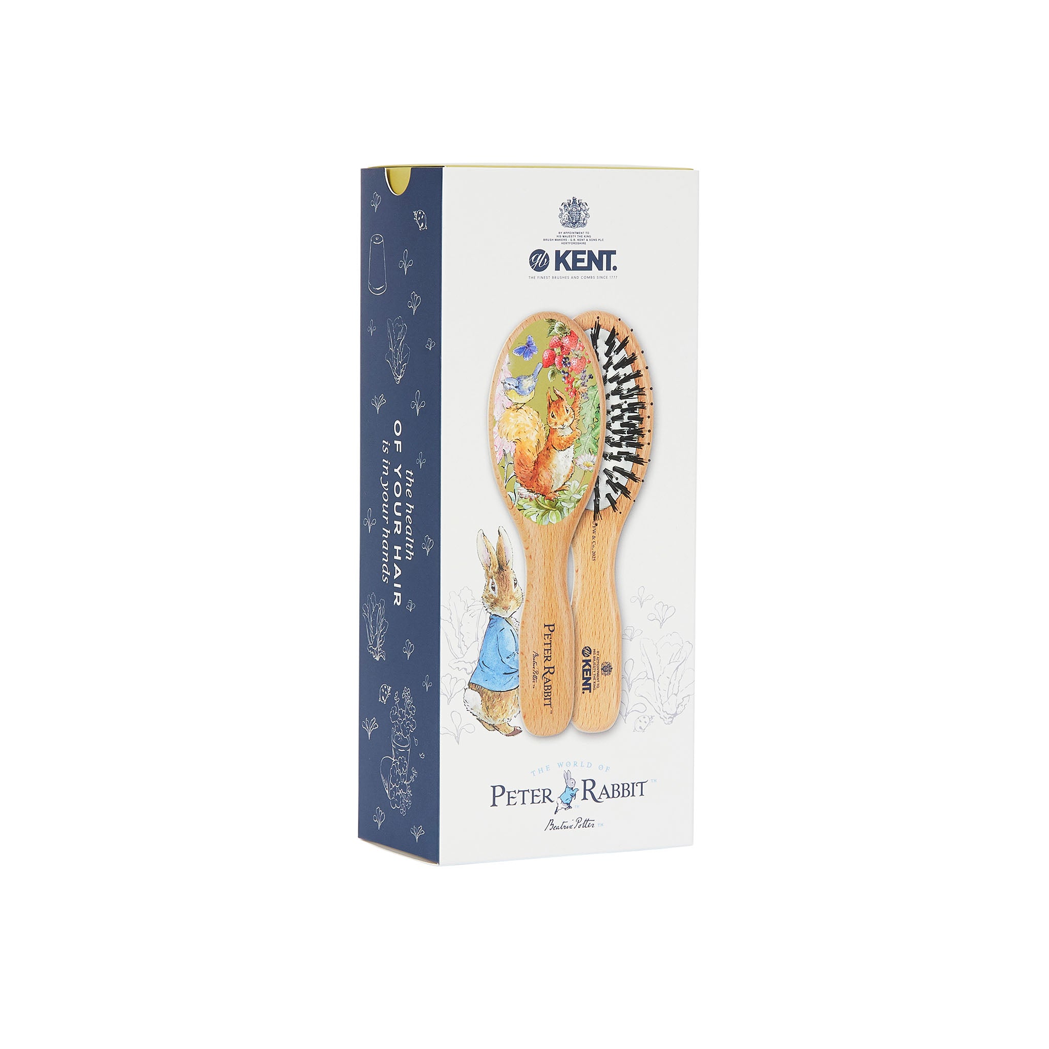 Peter Rabbit™ リスのナトキン ブリッスル&ナイロンミックス クッションヘアブラシ スモール PR02