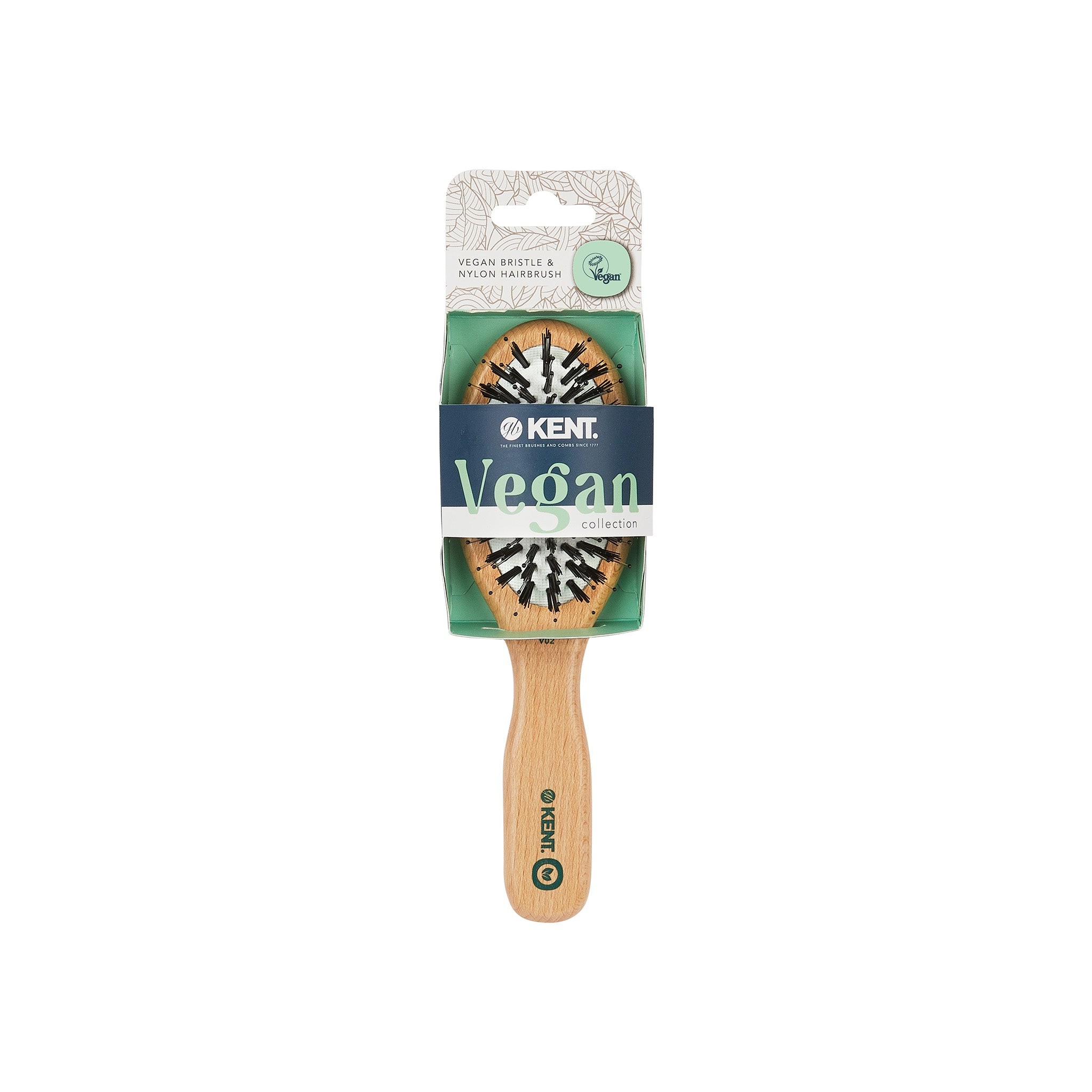 Vegan Bristle ヴィーガンヘアブラシ Small Cushion Nylon Mix Hairbrush VEG02