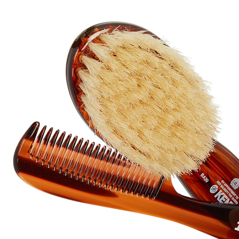 ジービーケントの高級豚毛のベビー用ヘアブラシ BA30