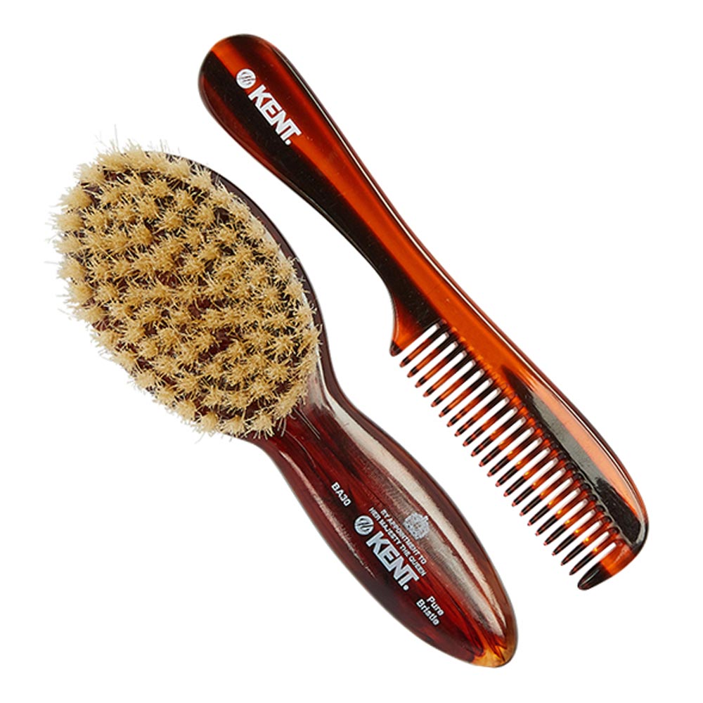 ジービーケントの高級豚毛のベビー用ヘアブラシ BA30