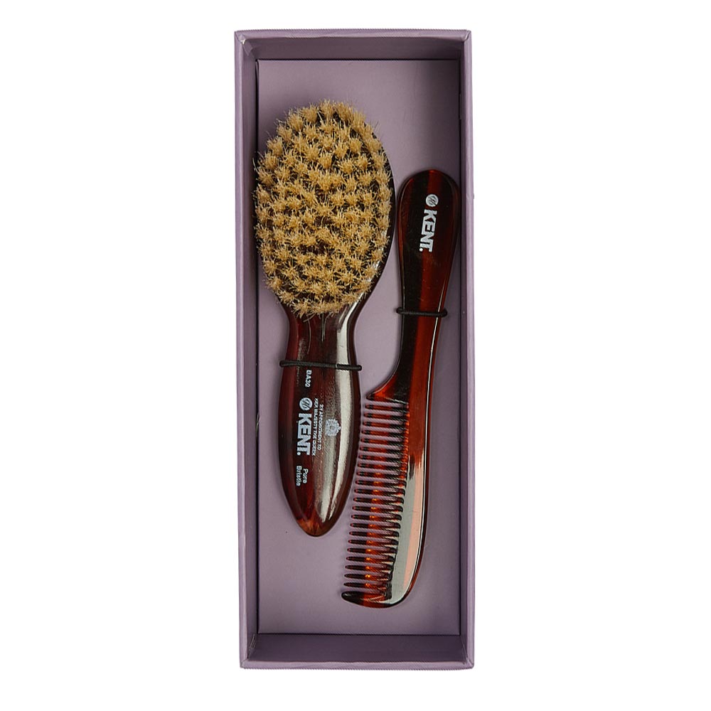 ジービーケントの高級豚毛のベビー用ヘアブラシ BA30