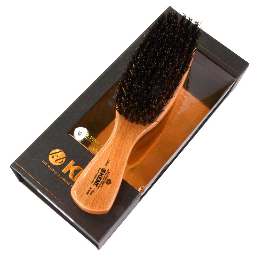 ジービーケントの高級豚毛メンズヘアブラシ OS18