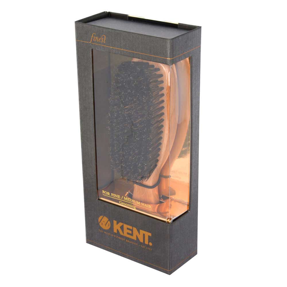 ジービーケントの高級豚毛メンズヘアブラシ OS18