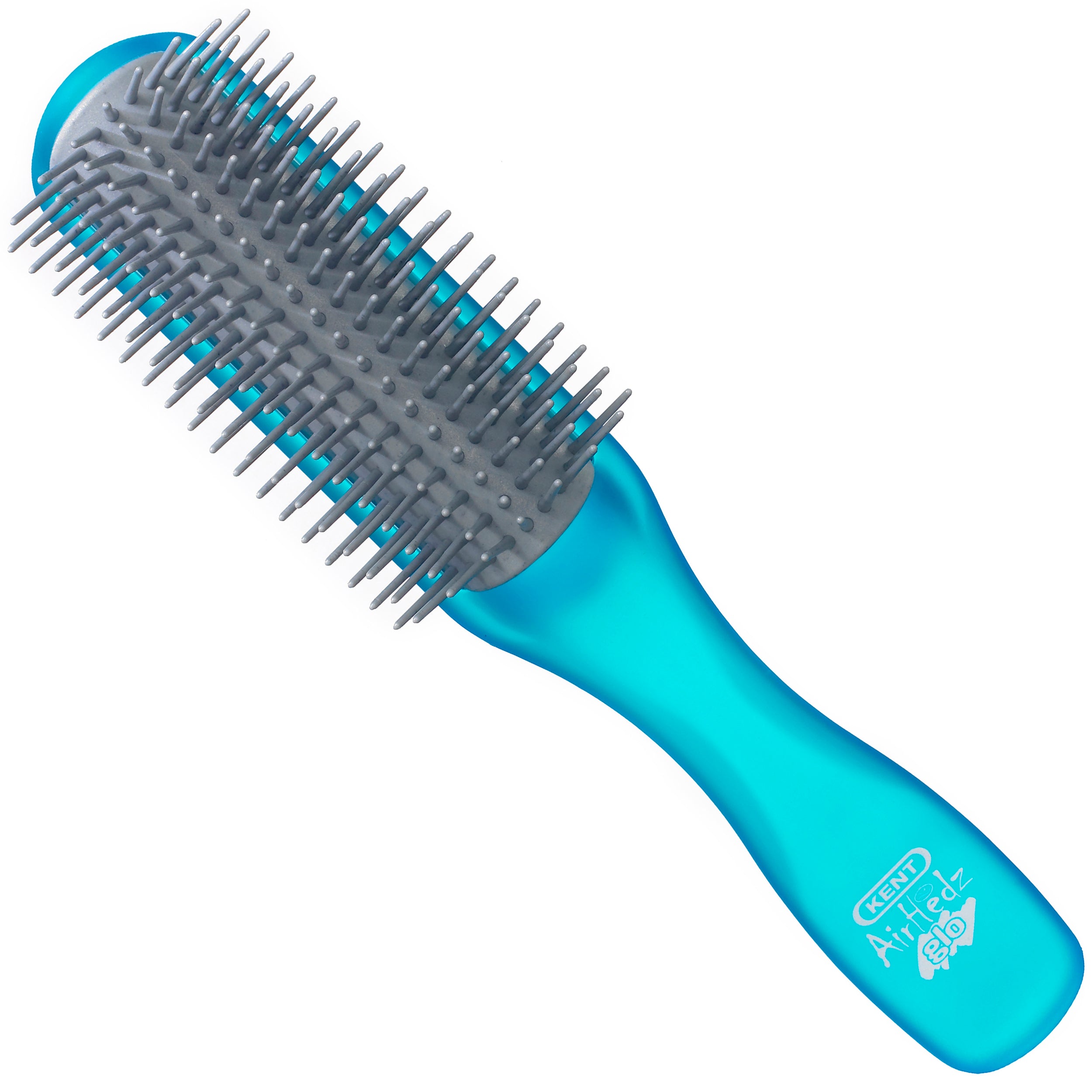 AirHedz Glo ハーフロール デタングリングヘアブラシ ブルー AHGLO01BLU