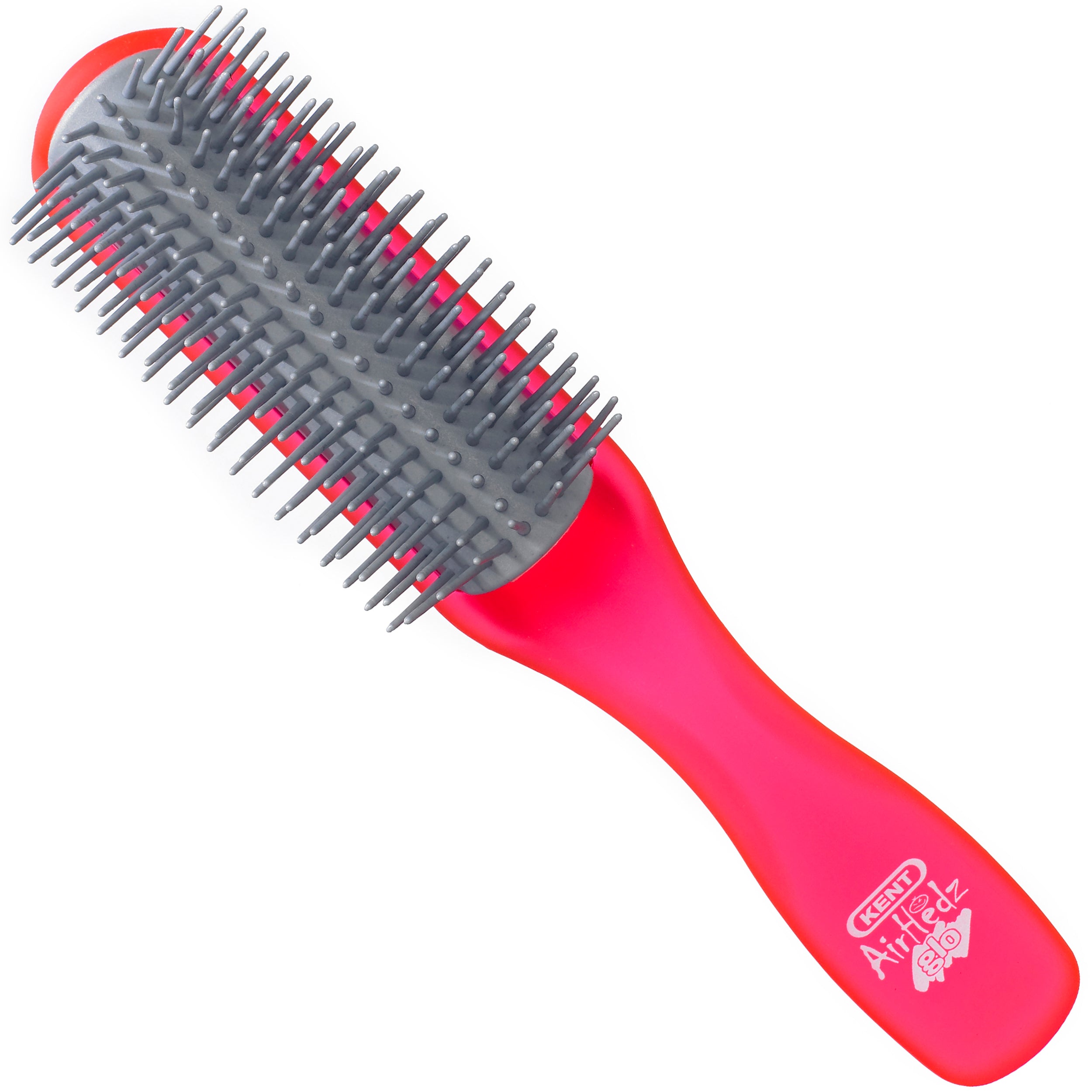 AirHedz Glo ハーフロール デタングリングヘアブラシ レッド AHGLO01STR